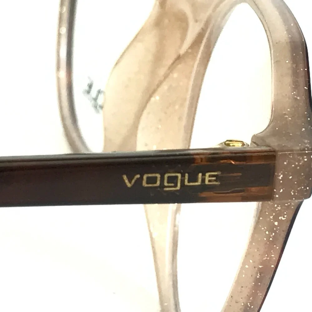 Vogue Eyeglasses Frames VO5226 2639 Brown Nude Fade Round Hexagon 48-19-140